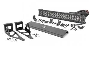 Rough Country - LED Light Kit - Bumper Mount - 20 in. Black Dual Row - Amber DRL - Ford F-250/F-350 Super Duty (05-07) | 70665DRLA