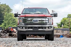 Rough Country - Rough Country - LED Light Kit - Grille Mount - 8 in. Black Pair - Ford F-250 Super Duty (17-19) | 70697 - Image 3