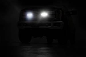 Rough Country - Rough Country - LED Light Kit - Grille Mount - 8 in. Black Pair - Ford F-250 Super Duty (17-19) | 70697 - Image 4