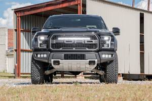 Rough Country - Rough Country - LED Light Kit - Fog Mount - Triple 2 in. Black Pair - White DRL - Ford Raptor (17-20) | 70700DRL - Image 4