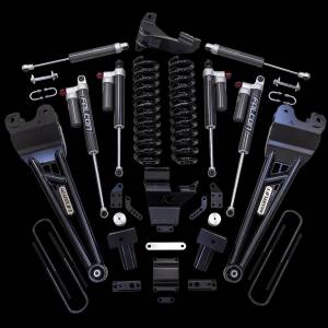 4" COIL SPRING SUSPENSION SYSTEM WITH FALCON MAX3.3 SHOCKS AND RADIUS ARMS - 2023-2025 FORD SUPER DUTY F250/F350 4WD | 43-23440