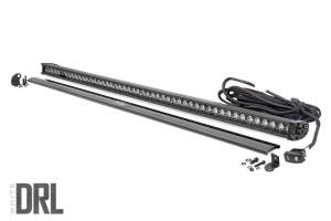 Rough Country - 50 Inch Black Series LED Light Bar - Single Row - Cool White DRL | 70750BLDRL