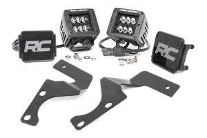 Rough Country - LED Light Kit - Ditch Mount - 2 in. Black Flood Pair - Toyota 4Runner (10-24) | 70799