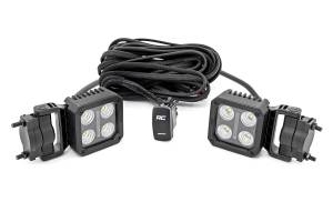 Rough Country - Rough Country - Black Series LED Light Pair - 2 Inch - Flood - Swivel Mount | 70802 - Image 1