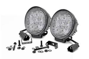 Rough Country - 4 Inch Chrome Series LED Light - Round - Pair | 70804 - Image 1