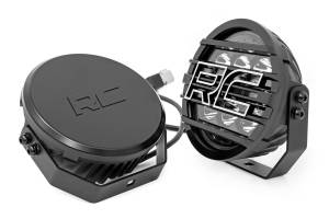 Rough Country - Rough Country - Black Series Halo LED Light Pair - White/Amber DRL - 6.5 Inch - Round | 70805B - Image 2