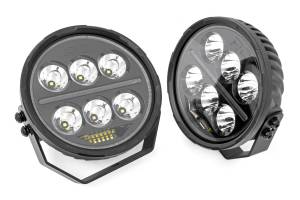 Rough Country - Rough Country - Black Series Halo LED Light Pair - White/Amber DRL - 6.5 Inch - Round | 70805B - Image 3