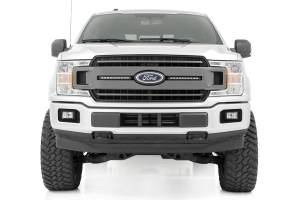 Rough Country - Rough Country - LED Light Kit - Grille Mount - 10 in. Black Slimline Pair - Ford F-150 (18-20) | 70808 - Image 4