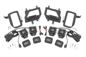 Rough Country - LED Light Kit - Fog Mount - Dual 2 in. Black Pairs - SAE - Ford F-150 (15-17) | 70831