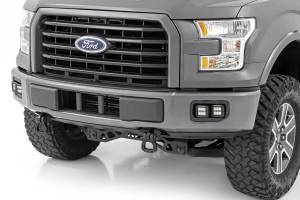 Rough Country - Rough Country - LED Light Kit - Fog Mount - Dual 2 in. Black Pairs - SAE - Ford F-150 (15-17) | 70831 - Image 2