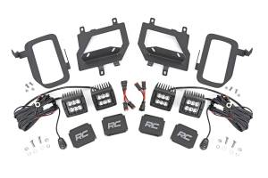 Rough Country - Rough Country - LED Light Kit - Fog Mount - Dual 2 in. Black Pairs - Spot - Ford F-150 (15-17) | 70832 - Image 1