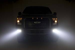 Rough Country - Rough Country - LED Light Kit - Fog Mount - Dual 2 in. Black Pairs - Spot - Ford F-150 (15-17) | 70832 - Image 5