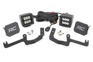Rough Country - LED Light Kit - Ditch Mount - 2 in. Black Pair - Spot - Chevy Silverado 1500 (19-24) | 70841
