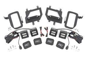 Rough Country - LED Light Kit - Fog Mount - Dual 2 in. Black Pairs - Spot/Flood - Ford F-150 (15-17) | 70865 - Image 1