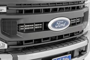Rough Country - LED Light Kit - Grille Mount - 10 Inch Black - Slimline - Ford F-250 Super Duty (20-22) | 70898 - Image 1