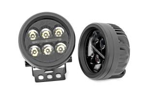 Rough Country - Rough Country - Black Series Round LED Light Pair - 3.5 Inch - Amber DRL | 70900A - Image 3