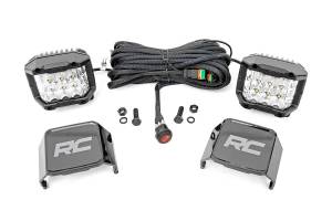 Rough Country - 3 Inch Chrome Series LED Lights - Wide Angle Osram - Pair | 70904
