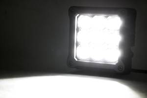 Rough Country - 4 Inch Chrome Series LED Light Pods - Square - White DRL - Pair | 70905DRL - Image 2