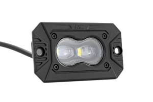 Rough Country - Rough Country - 3x1.75 Inch Black Series LED Slim Aux - SAE Fog - Flush Mount - Pair - 70908 - Image 2