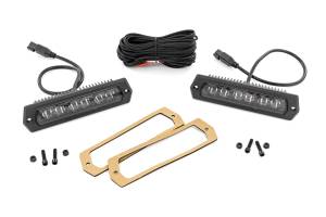 Rough Country - Rough Country - 6 Inch Black Series LED Lights - Flush Mount - Pair | 70916BL - Image 1