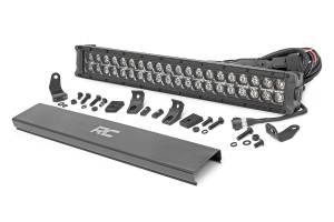 Rough Country - 20 Inch Black Series LED Light Bar - Dual Row - Cool White DRL | 70920BD