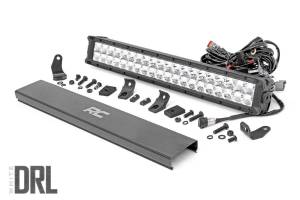 Rough Country - 20 Inch Chrome Series LED Light Bar - Dual Row - Cool White DRL | 70920D