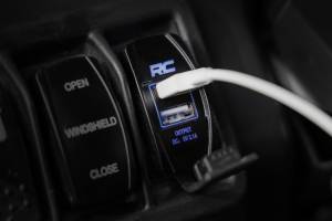 Rough Country - USB Switch Insert - 2x1 with Logo - Blue Back Light | 709USB - Image 5