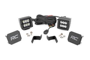 Rough Country - LED Light Kit - Ditch Mount - 2 in. Black Pair - Spot - Ford F-150 (15-25)/F-150 Lightning (22-25) | 71028