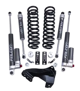 2.5" Coil Spring Front Lift Kit W/Falcon 2.1 Monotube Fronts And Tow Haul Rear Shocks - Ford Super Duty Diesel 4WD 2020-2025 | 46-20254