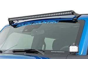 Rough Country - LED Light Kit - Upper Windshield - 40 in. Black Single Row - Ford Bronco (21-25) | 71041