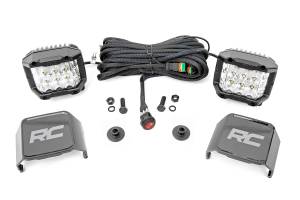 Rough Country - Rough Country - LED Light Kit - Ditch Mount - 2 in. Chrome Pair - Wide - Ford Bronco 4WD (21-25) | 71050 - Image 1