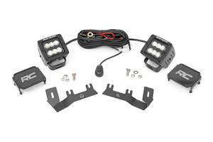 Rough Country - LED Ditch Light Kit - 2in Black Pair - Flood - Chevy/GMC 1500 (14-18 & Classic) | 71053 - Image 1