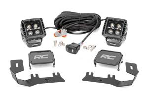 Rough Country - LED Ditch Light Kit - 2in Black Pair - Amber DRL - Chevy/GMC 1500 (14-18 & Classic) | 71055 - Image 1