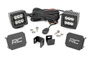 Rough Country - LED Light Kit - Ditch Mount - 2 in. Black Pair - Spot - Toyota Tundra (22-25) | 71071