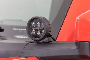 Rough Country - Rough Country - LED Light Kit - Ditch Mount - 3.5 in. Black Round Pair - Amber DRL - Ford Bronco (21-25) | 71078 - Image 1