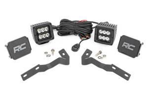 Rough Country - Rough Country - LED Light Kit - Ditch Mount - 2 in. Black Pair - Spot - Toyota Tacoma (16-23) | 71080 - Image 1