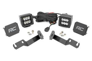 Rough Country - LED Light Kit - Ditch Mount - 2 in. Black Pair - Spot - Toyota Tacoma (05-15) | 71087