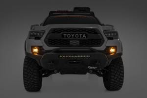 Rough Country - LED Fog Light Kit - 3.5 Inch Round Black Series - Amber DRL - Toyota Tacoma (16-23) - 71095