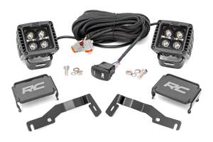 Rough Country - Rough Country - LED Light Kit - Ditch Mount - 2 in. Black Pair - White DRL - Toyota Tacoma (24-25) | 72103 - Image 2