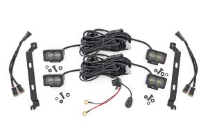 Rough Country - LED Fog Light Kit - 3x1.75 Inch Black Series Slim Aux - Toyota Tacoma (2024-2026) - 72119