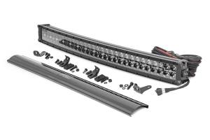 Rough Country - 30 Inch Black Series LED Light Bar - Curved - Dual Row - Cool White DRL | 72930BD