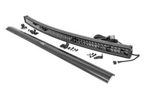 Rough Country - 54 Inch Black Series LED Light Bar - Curved - Dual Row - Cool White DRL | 72954BD