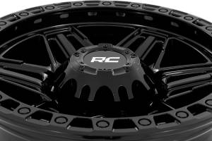 Rough Country - 76 Series Wheel / Simulated Beadlock / Gloss Black / 17x9 / 6x5.5 / -12mm - 76171212 - Image 6