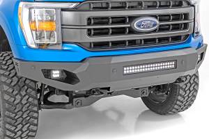 Rough Country - Rough Country - High Clearance Front Bumper - LED Lights & Skid Plate - Ford F-150 (21-23) | 10809A - Image 1