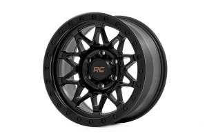 Rough Country - Rough Country 78 Series Wheel/Simulated Beadlock/Black/17x8.5/5x5/+0mm | 78170918B