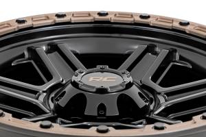 Rough Country - Rough Country 79 Series Wheel/One-Piece/Semi Gloss Black w/Bronze Ring/15x8/5x4.5/-19mm | 79150813 - Image 5