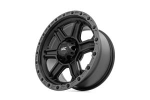 Rough Country - Rough Country 79 Series Wheel/One-Piece/Semi Gloss Black w/Gunmetal Ring/17x8.5/6x5.5/0mm | 79170912B - Image 4