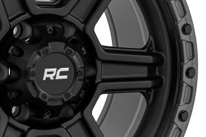 Rough Country - Rough Country 79 Series Wheel/One-Piece/Semi Gloss Black w/Gunmetal Ring/17x8.5/6x5.5/0mm | 79170912B - Image 5