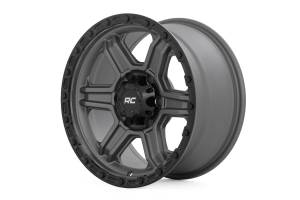 Rough Country - Rough Country 79 Series Wheel/One-Piece/Gunmetal Gray w/Black Ring/17x8.5/6x5.5/0mm | 79170912G
