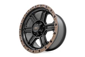 Rough Country - Rough Country 79 Series Wheel/One-Piece/Semi Gloss Black w/Bronze Ring/18x9/6x5.5/0mm | 79180912A - Image 3